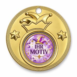 Karnevalsorden rund 50 mm – Karnevalsorden 817KA, Ausführung goldfarben