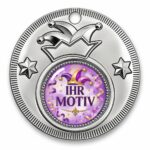 Karnevalsorden rund 50 mm – Karnevalsorden 817KA, Ausführung silberfarben