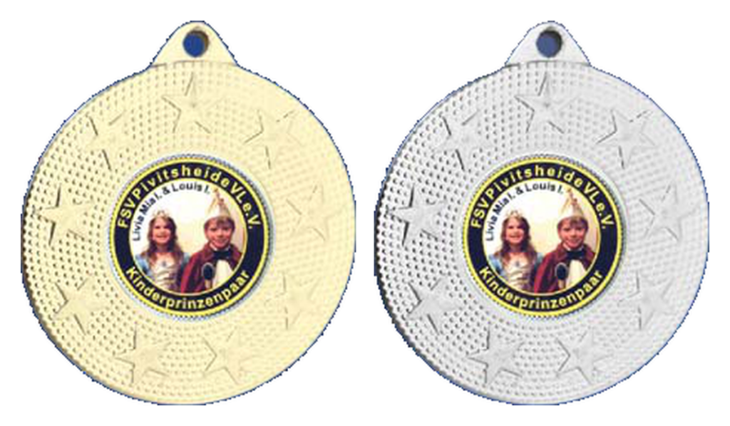 Karnevalsorden 598KA in Gold und Silber mit Emblem