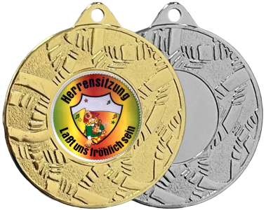Karnevalsorden 649KA in Gold und Silber mit Emblem