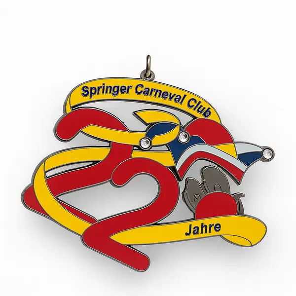 Karnevalsorden in Sonderform: Ziffernform zum Jubiläum